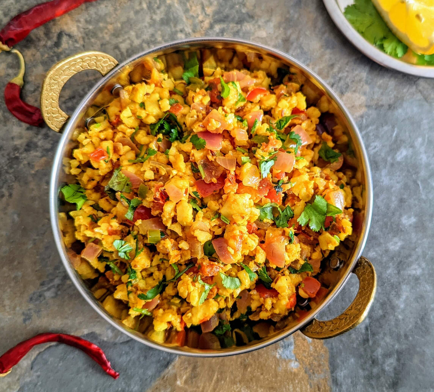 Paneer Bhurji - cheese cooked in herbs and Spice
